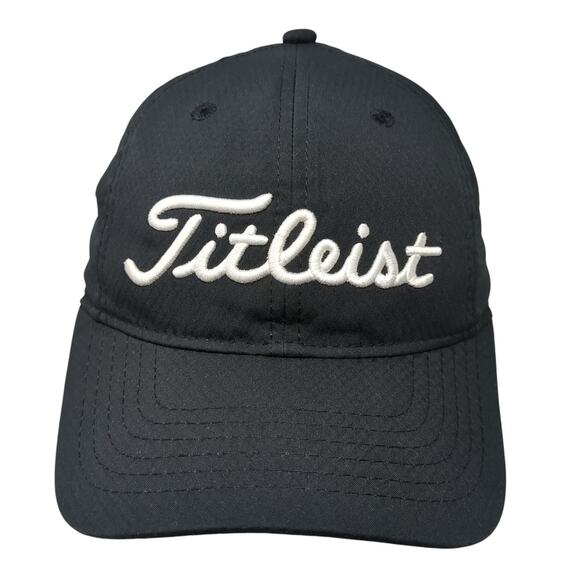 Titleist Baseball Cap Black One Size Adjustable Embroidered 6 Panel - Picture 1 of 9